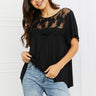 Culture Code Ready To Go Full Size Lace Embroidered Top in Black - The Fashion Unicorn