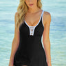 Ladder Detail Slit Swim Dress - The Fashion Unicorn