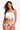 Two-Tone Fringe Trim Tied Bikini Set - The Fashion Unicorn