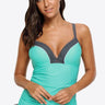 Contrast Sweetheart Neck Swim Cami - The Fashion Unicorn