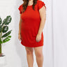 Zenana Living Life Full Size Layered Ruffle Sleeve Dress - The Fashion Unicorn