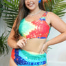 Plus Size Tie-Dye Knot Detail Two-Piece Swim Set - The Fashion Unicorn