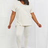 Zenana Self Love Full Size Brushed DTY Microfiber Lounge Set in Bone - The Fashion Unicorn