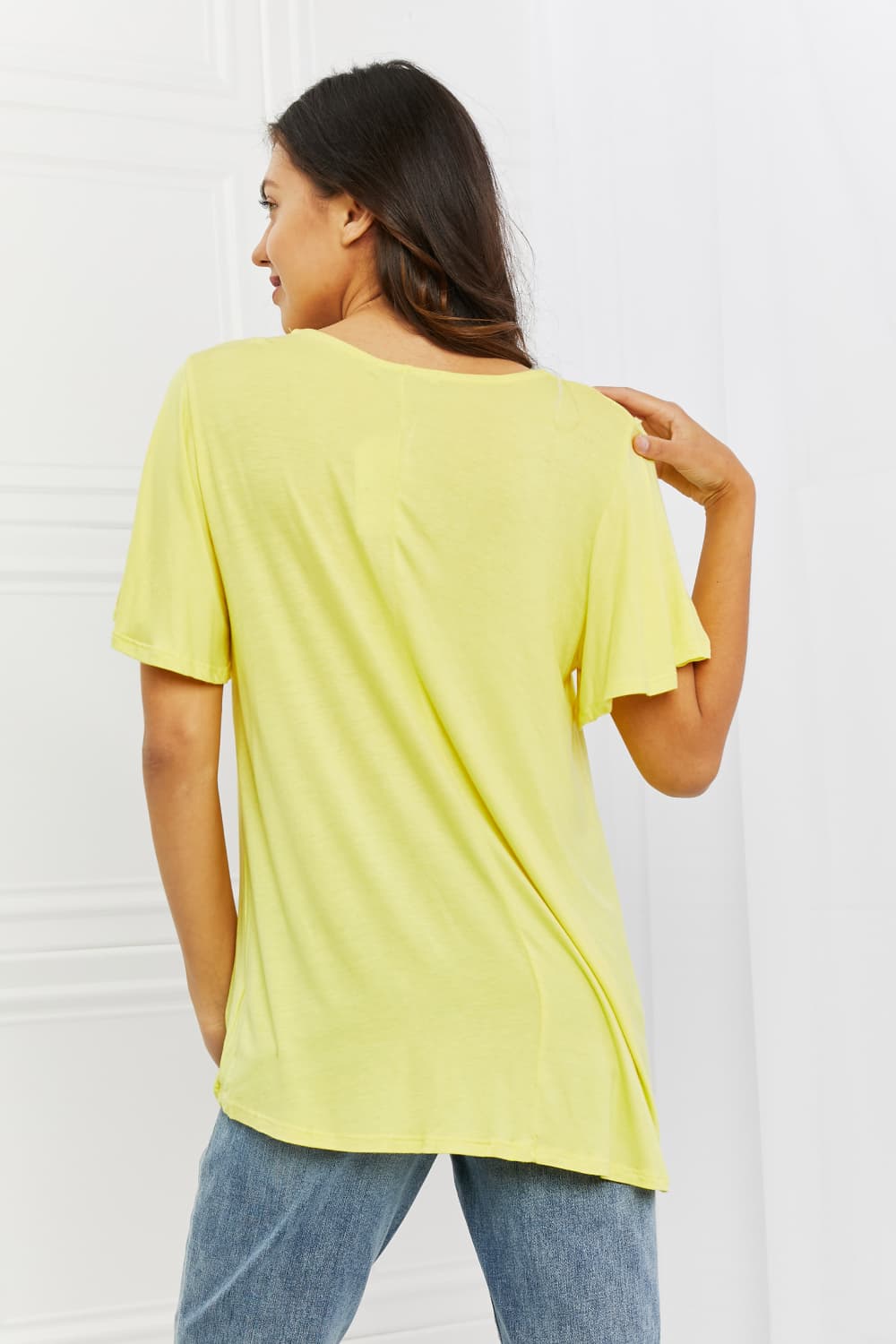 Culture Code Ready To Go Full Size Lace Embroidered Top in Yellow Mousse - The Fashion Unicorn
