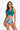 Botanical Print Halter Neck Drawstring Detail Bikini Set - The Fashion Unicorn