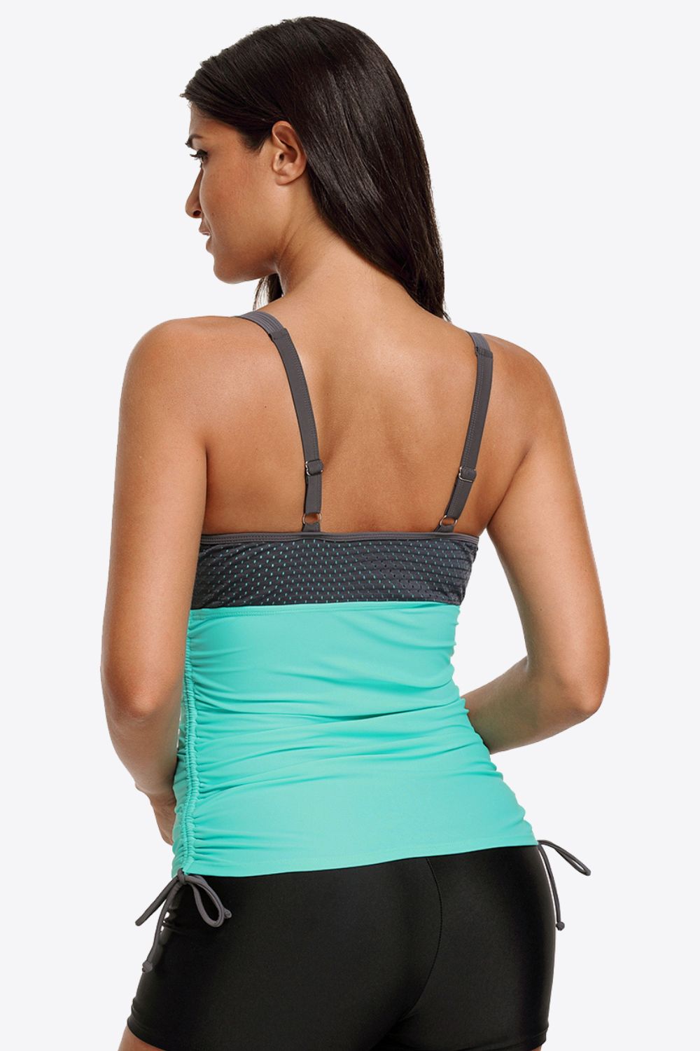 Contrast Sweetheart Neck Swim Cami - The Fashion Unicorn