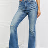 RISEN Full Size Iris High Waisted Flare Jeans - The Fashion Unicorn